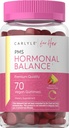 Kadın ve PMS Supplement için Carlyle Hormonal Denge | 70 Gummies | Vitamin Kompleksi | Iron | Vegan, Non-GMO, Gluten Free | For Her Her