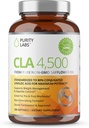 CLA Supplements 4500MG - Non-GMO Safflower Petrol - Enerji, Kilo kaybı, Kalp Sağlığı ve Kas Sağlığı - 180 Yumuşak jeller