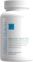 Sağlık Beaute Caps Pro - Saç Büyümesini Destekler, Skin & Nail Health - Collagen, Vitamins B6, B7,B12, D & 10,500 mcg Biotin - MSM, Blood Orange - Anti-Aging - USA Made - Women & Men 60 Capsules
