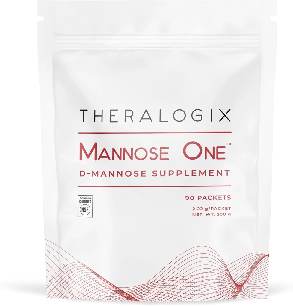 Theralogix Mannose One D-Mannose Powder - 90-Day Supply - Υποστηρίζει την ουρική τραχεία υγεία με 2,000 mg D-Mannose* - NSF Certified - 90 πακέτα