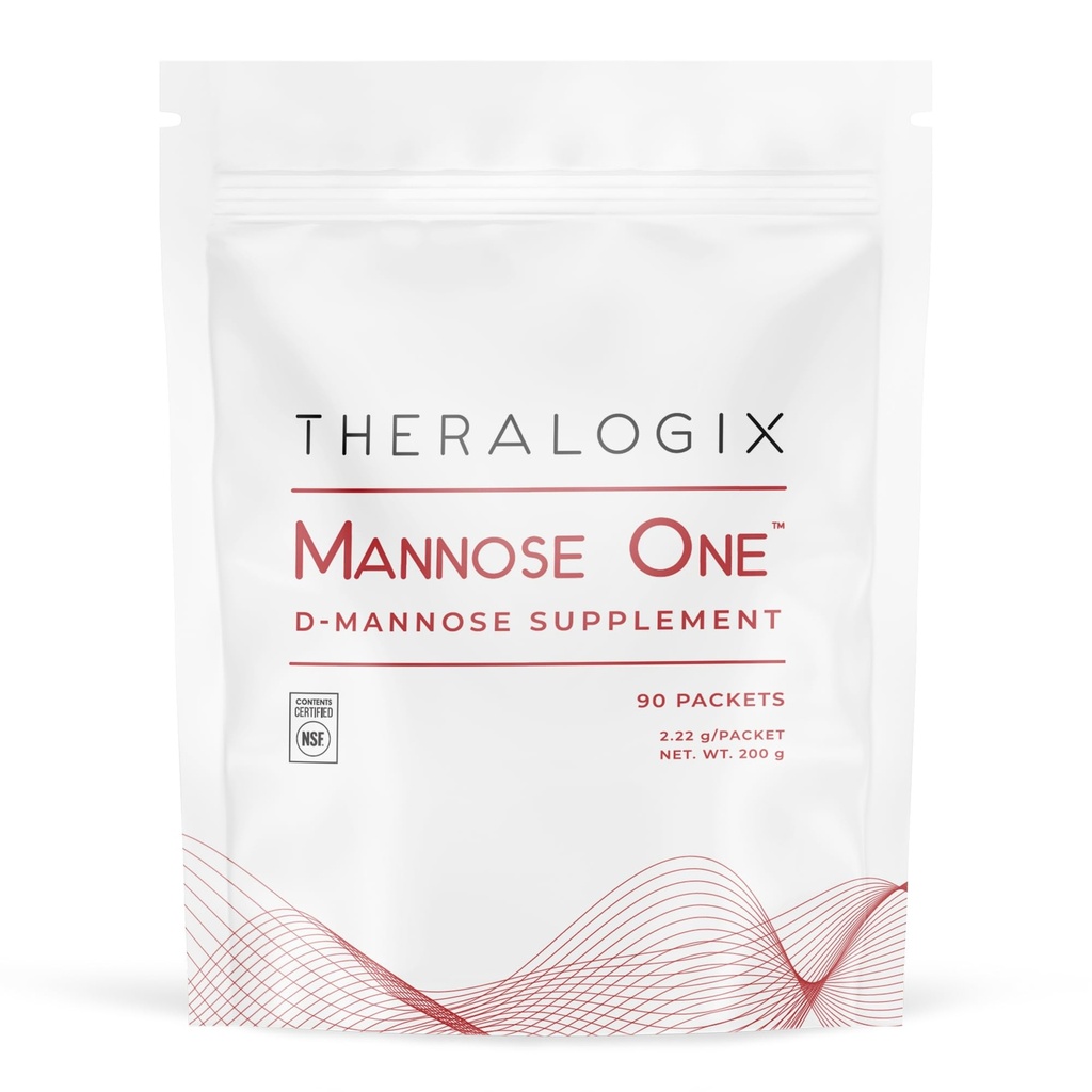 Theralogix Mannose One D-Mannose Toz - 90-Day Supply - Supports Urinary Tract Health with 2,000 mg D-Mannose* - NSF sertifikalı - 90 Packets