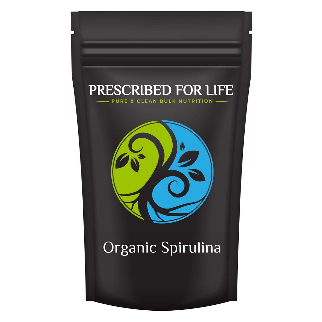 Prescribed For Life Organic Spirulina Powder | Blue Green Algae Powder for Superfood Smoothies | Rich Source of Vegan Vitamins and Minerals | Arthrospira platensis (12 oz / 340 g)