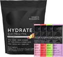 Sports Research® Hydrate Electrolytes Toz Paketleri - Sugar-Free & Natural Flavored with Vitamins, Minerals, and Coconut Water - Supports Hydration - 16 Packets - Çeşitli Packets