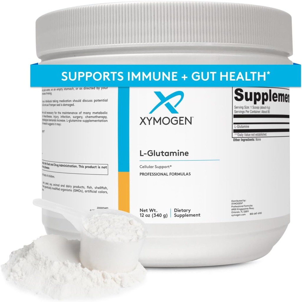 XYMOGEN L-Glutamine Toz Supplement - Hücreleri, Immune System + Gut Health - Supports Muscle Mass Retention, 4000 mg L-Glutamine Per Service (12 oz / 85 Hizmet)