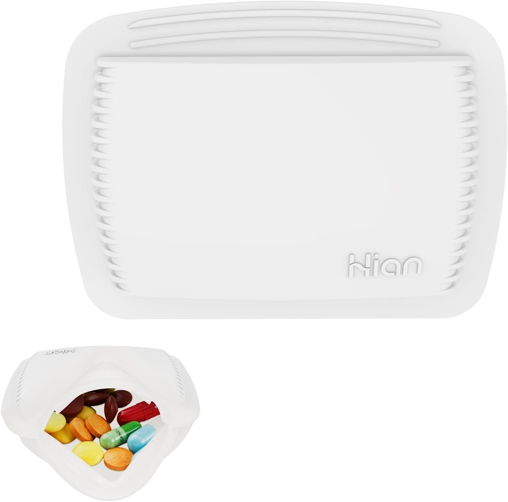 1 Pieces Pill Organizer Reusable Pocket Pill Case Portable Open Pill Pouch Silikon Küçük Pill Box Pill Konteyner Pill Sahibi Pill Çanta İlaçları, Vitaminler ve Tatiller Için Tabletler (Beyaz)