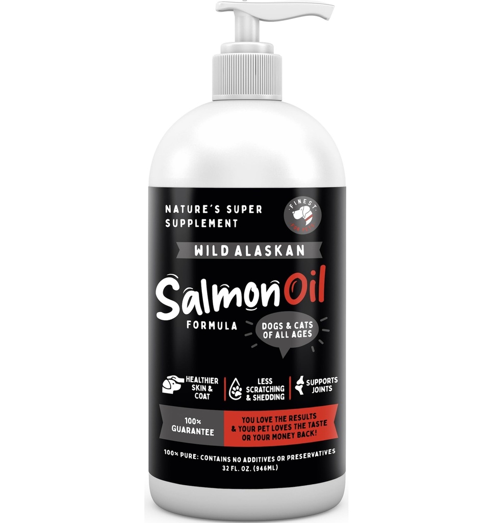 Köpekler ve Kediler için Hayvanlar için en iyi petrol - Pollock & Salmon ile Hassas Skin & Coat Health için. EPA & DHA Ease Itching, Supports Joint, Immune & Heart Health (32oz)