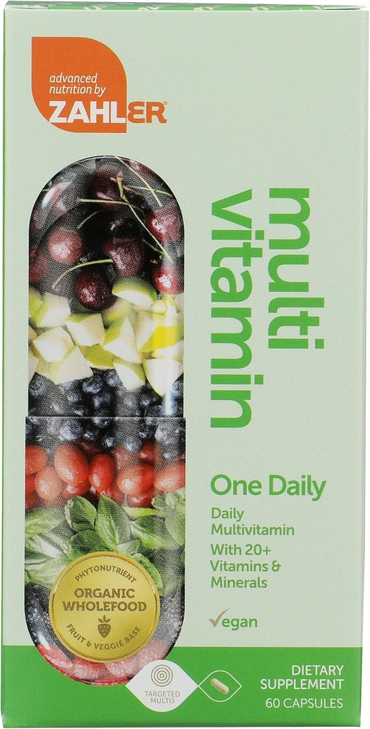 Zahler - Kadınlar ve Erkekler için Bir Günlük Vegan Çokvitaminler (60 Kont) Kosher Multivitamin - Tüm Gıda Spectra Mix - Vejetaryen ve Vegan Vitaminleri Yetişkinler için