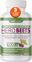 Gade Beslenme Kahramanları - Arıt Kök Kapsülleri 1500 mg - Organik Arıt Kök Toz + Vitamin C çinko, Yaşlılar, Pomegranate, Grape Tohumu - 3 Ay Supply