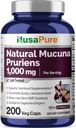 NusaPure Mucuna Pruriens 1000 mg 200 Veggie Caps (Non-GMO, 100% Vegetarian, Vegan)