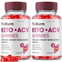 Laboratuvarları - Pro Burn Keto ACV Gummies, Advanced Formula Support Kilo Kaybı, All Natural Apple Cider Supplement, DW + ACV Pro Burner Gummy (120 Gummies) (Pack of 2)