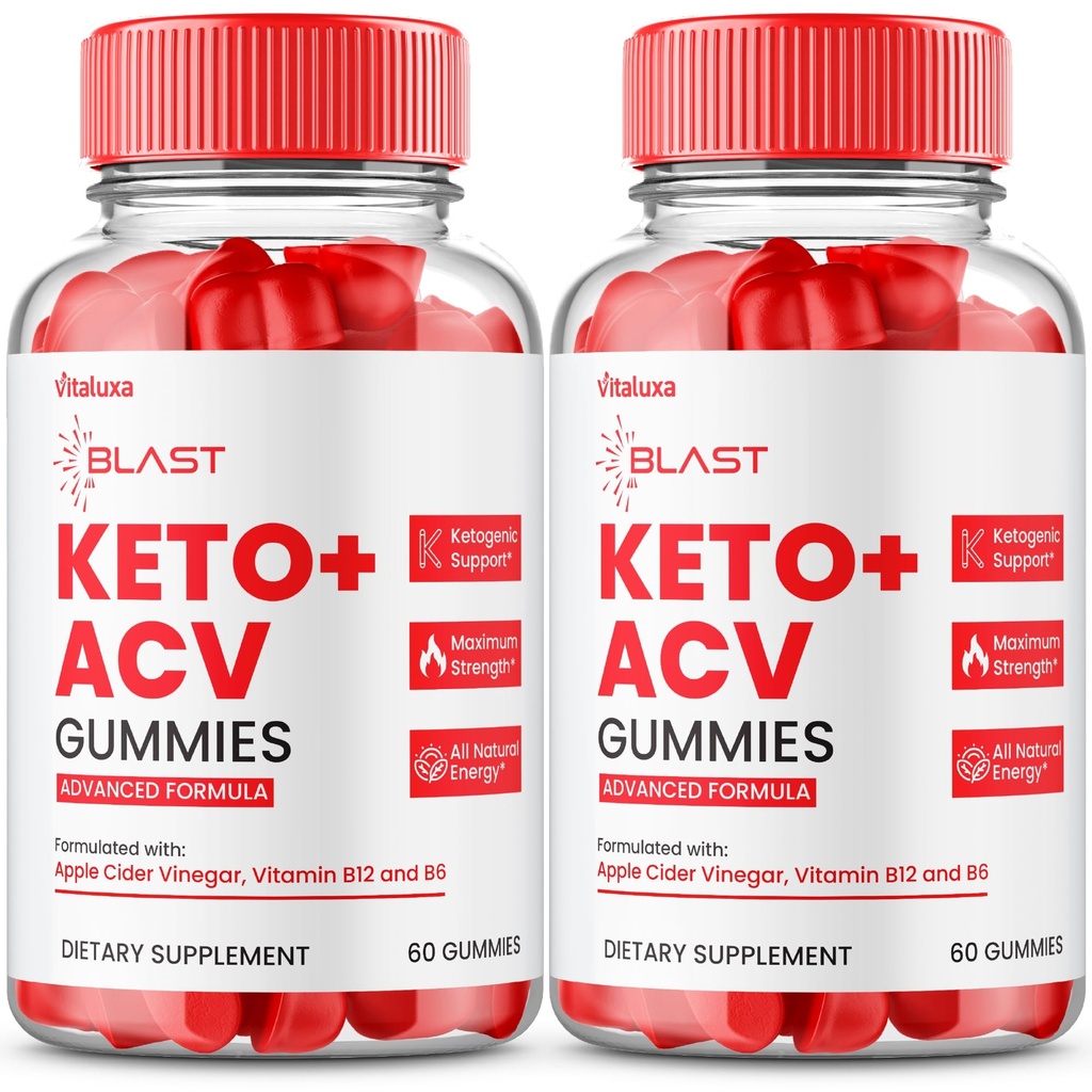 (2 Pack) Blast Keto ACV Gummies, KetoBlast Keto+ACV Advanced Vitamin Supplement Max Strength 1000MG Premium Management Support Formula, KetoBlast KetoACV Gomitas Natural Ingredients Energy (120 Ct)