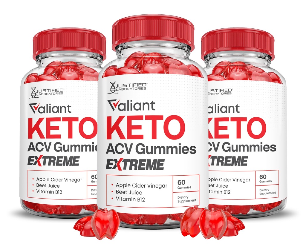 (3 Pack) Valiant Keto ACV Gummies Extreme 2000MG Valant Keto Gummies Apple Cider Vinegar Formula B12 Vegan Non GMO 180 Gummys