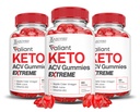 (3 Pack) Valiant Keto ACV Gummies Extreme 2000MG Valant Keto Gummies Apple Cider Vinegar Formula B12 Vegan Non GMO 180 Gummys