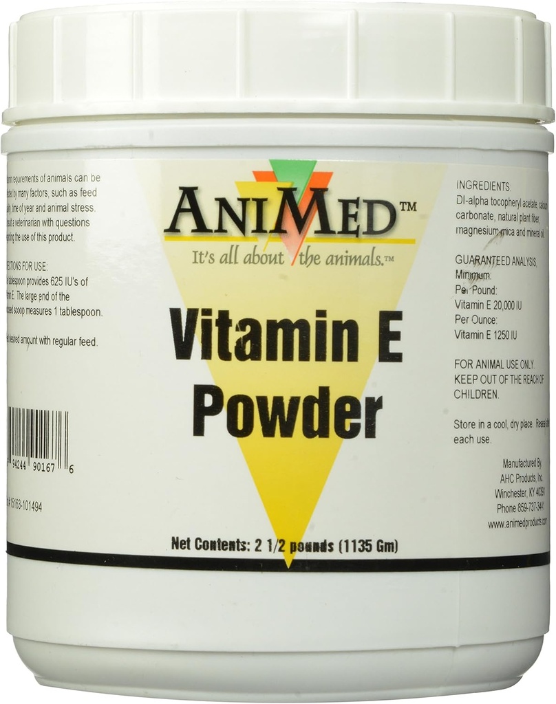 Animed Vitamin E συμπλήρωμα σκόνης για τα άλογα, 2,5-Pound