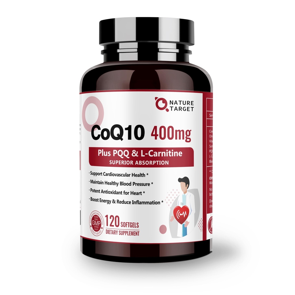 PQ, Omega-3s & L-Carnitine, BioPerine, Supports Heart, Brain, Immune System, Enerji Üretimi, 120 Hizmetler