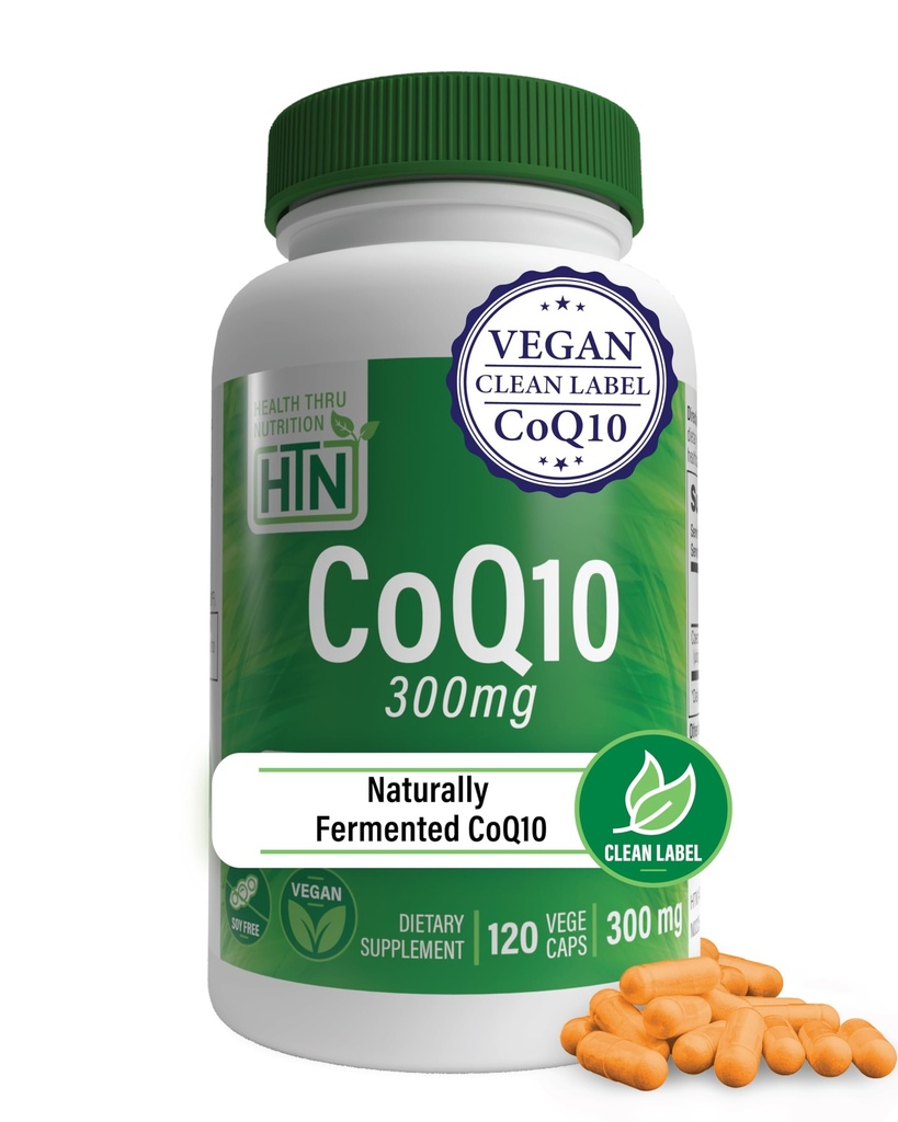 Sağlık Thru Beslenme CoQ-10 300 mg - 120 Capsules | Yüksek Lisans Ubiquinone Coenzyme Q10 | Destek Hücreleri Enerji ve Antioksi Koruma | Non-GMO, Soy-Free, Vegan, Gluten-Free