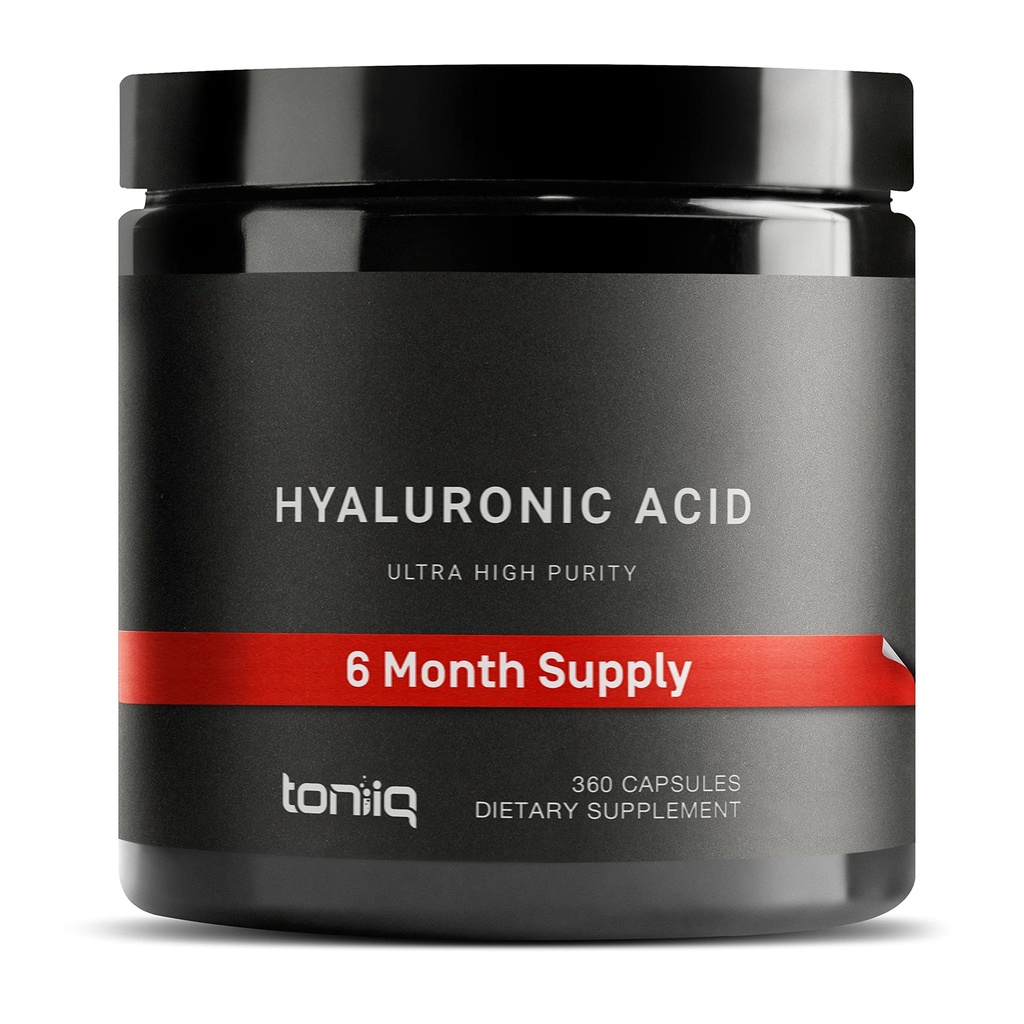 Hyaluronik Asit Supplements – Lab, % 95 Ultra Yüksek Yüksek Sıcaklık - Fermented ve Bio kullanılabilir C – Üçüncü Parti Lab Test Edildi – 360 Capsules