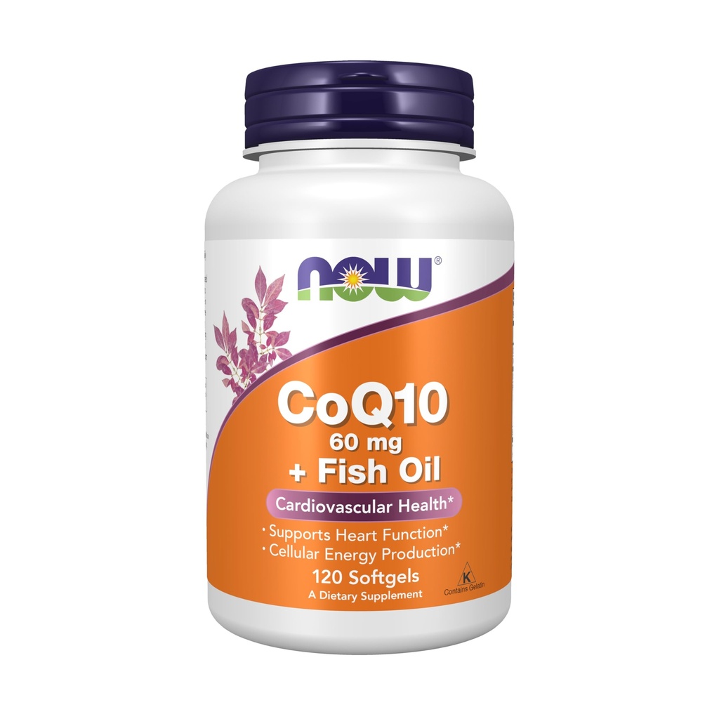 Şimdi Gıdalar Tamamlıyor, CoQ10 60 mg with Omega 3 Fish Oil, Cardiovascular Health*, 120 Softgels