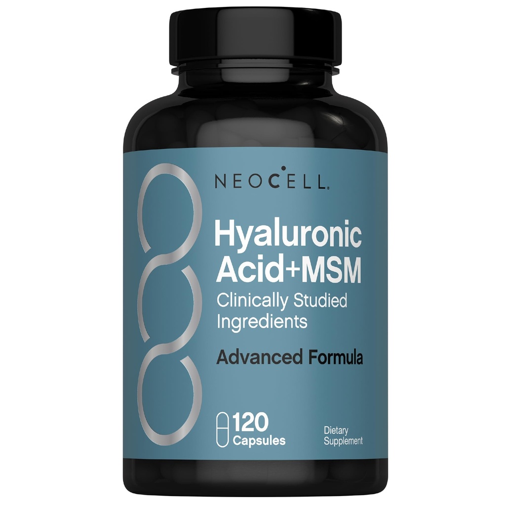 NeoCell Hyaluronic Acid with MSM 1000mg | 120 Capsules | Advanced Formula Supplement | Clinically Studied Ingredients