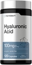 Horbäach Hyaluronic Acid Supplement | 100mg | 120 Capsules | Non-GMO, Gluten Free