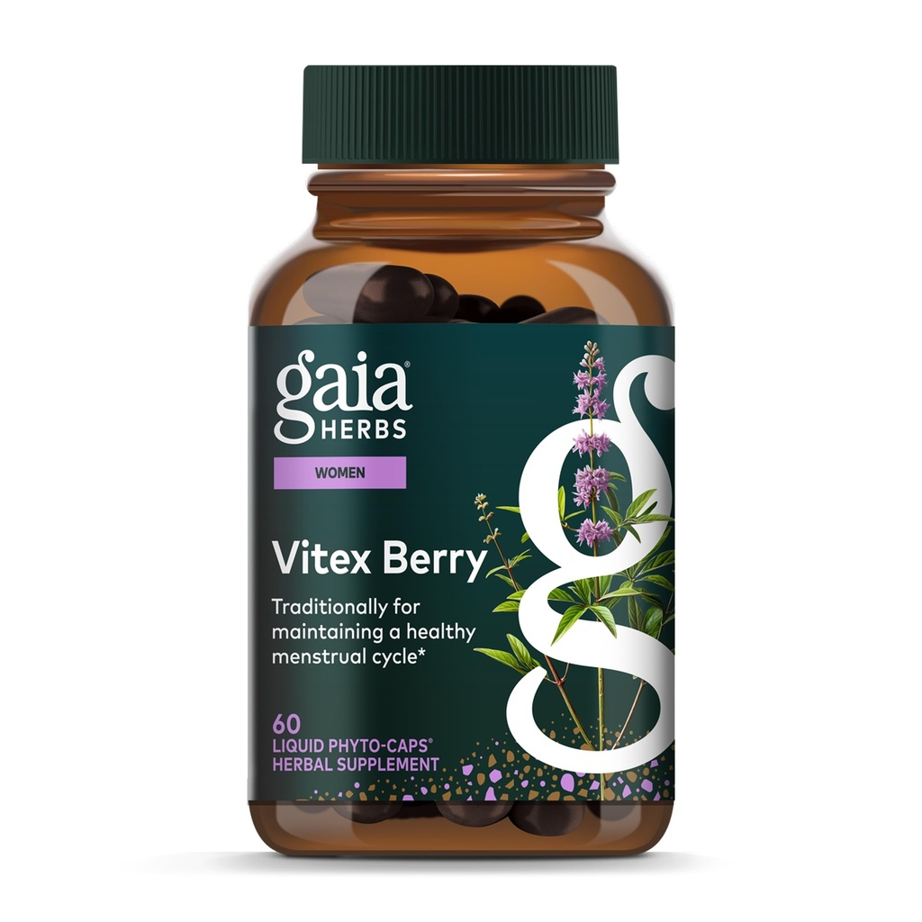 Gaia Herbs Vitex Berry - Kadınlarda Hormon Dengesi ve Fertness - 60 Vegan Sıvı Phyto-Capsules (30-Day Supply)