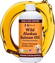 Natural Dog Company Wild Alaskan Salmon Oil Formula με Ωμέγα 3, Fish Oil for Dogs Supplement, Skin & Coat Dog Oil, Ichy Relief, Immune Support for Joints & Heart, Food Topper, 8 oz.