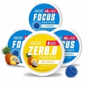 GRINDS Pouches Variety Pack: 3 Zero.0 Piña Colada & 3 Focus Blue Raspberry (40mg Alpha GPC L Theanine) Flavored Pouches