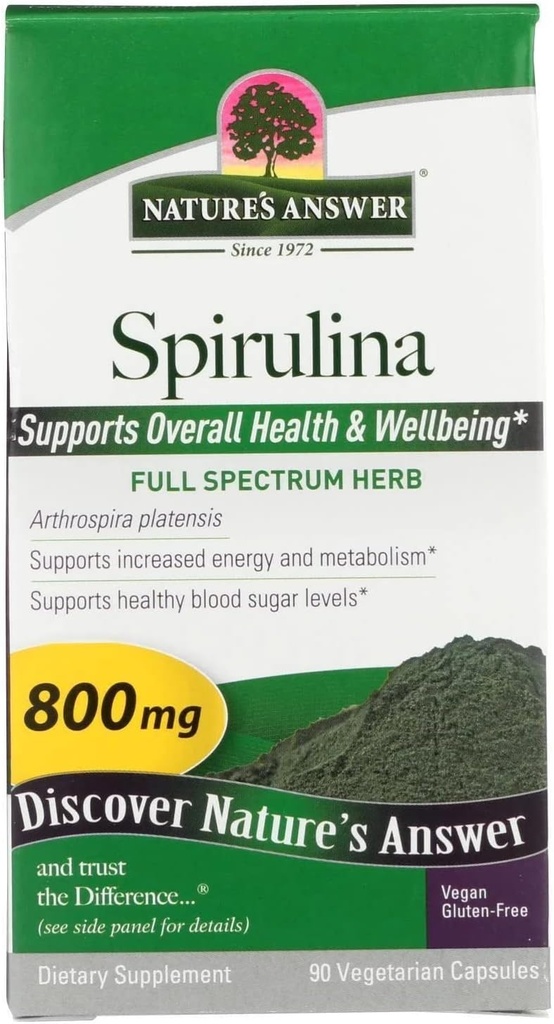 Απάντηση της φύσης Spirulina Herbal Powder Κάψουλες 90 Count 