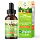 Çocuklar DHA Omega 3 Drops - Fatty Asits Omega 3 6 9 Beyin için, Immune Strength & Vision - Sağlıklı Sinir Sistemi ve Oda Desteği için Beslenme DHA - EPA & ALA ile Sıvı Supplement - 2 Fl Oz