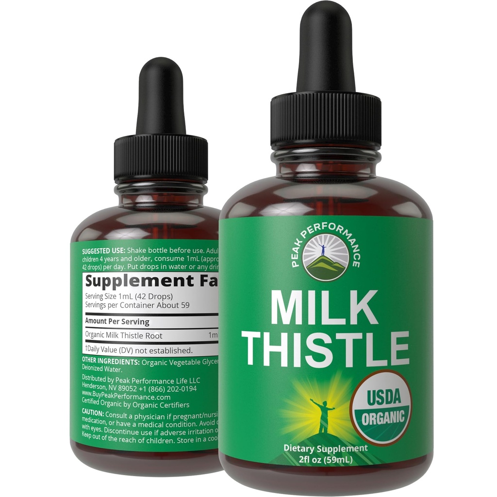 USDA Organik Süt Butle Extract Vegan Liquid Drops. Liver Detox Herbal Supplement. Zero Sugar, Great for Digestion and A Cleanse. Pure Organic Milk Butle Tincture Supplements for Women and Men