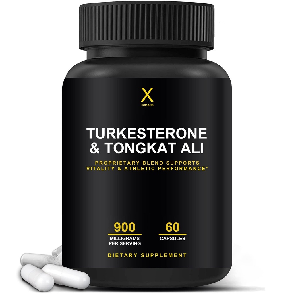 HUMANX Turkesterone & Tongkat Ali 900mg - Enerji, Stamina, ve Kas Kurtarma ve Büyüme - Turkesterone Supplement - Tongkat Ali Supplement - Long Jack Extract (Eurycoma Longifolia)