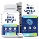 Brain Supplements for Memory & Focus - Nootropic with Bacopa Monnieri, Lion's Mane, Alpha GPC, Phosphatidylserine | Supports Mental Clarity & Cognitive Function | Vitamin B6 & B12-120 Capsules