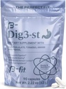 B-FIT Digestive Herbal Supplement - Ginger Root, Turmeric, Fennel ve Cuachalate - 60 Capsules - 100% Easy Digestion & Stomach için Doğal Formula - Meals
