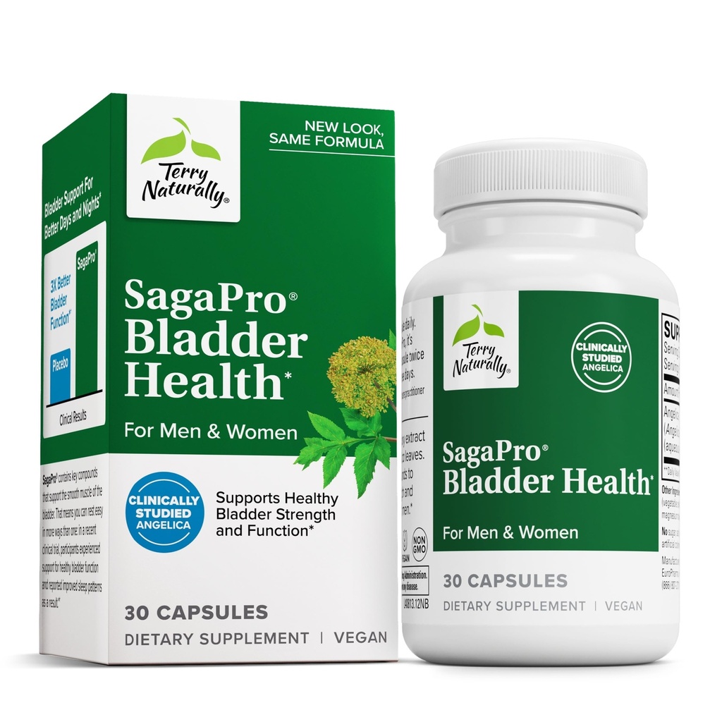 Terry φυσικώς φασκόμηλοPro Bladder - συμπλήρωμα στήριξης της ουροδόχου κύστης - συμπλήρωμα διατροφής με εκχύλισμα φύλλων Angelica - κάψουλες Vegan για να βοηθήσει την ουρική λειτουργία & υγεία - 30 κάψουλες