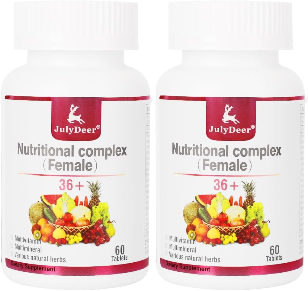 Kadınlar için Günlük Tablet Multivitamin - A vitamini, C, D, E ve B-Complex, çinko & More for Women's Immunity, Hair, Skin & Nails, Digestion + Vegetarian - 2 Şişestion + Ve Vegetarian - 2 Şişes