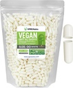 XPRS Nutra Μέγεθος 00 Κενές κάψουλες - 1000 Count Empty Vegan Κάψουλες - Χορτοφαγικά Χάπια - DIY Καψάκιο λαχανικών Γέμισμα- Χάπια λαχανικών για Do-It-Yourself Συμπληρώματα (Λευκά)