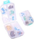 1Pack Travel Pill Organizer - 10 Karşılaştırma Pill Case, Compact ve Portre Pill Box, On-The-Go Storage için Mükemmel, Purse White