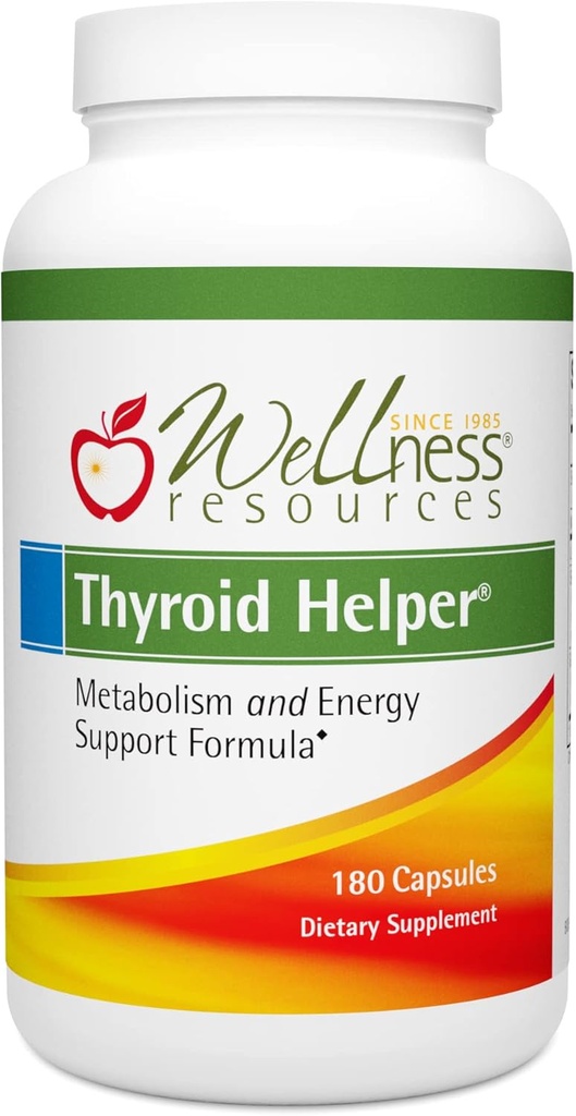 Wellness Kaynakları Tiroid Yardımcı - Metabolism için Doğal Supplement, Enerji, Tiroid Desteği (180 Capsules) ...