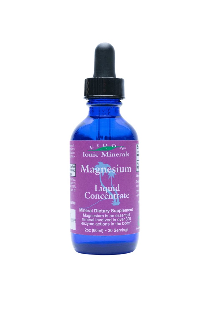 Eidon Liquid Magnesium Concentrate - Ionic Magnesium Drops Supplement for Adults, Men and Women, Supports Muscle Relaxation, Bioavailable, No Additives or Preservatives - Magnesium Chloride, 2 oz