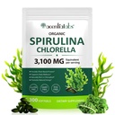 NIFEISHI Organic Spirulina Chlorella Capsules, 3100MG Per Serving, 17-in-1 Supergeens Blend, Rich in Chlorophyll, Vegan & High Protein, Immune Support Non GMO, 300 Capsules
