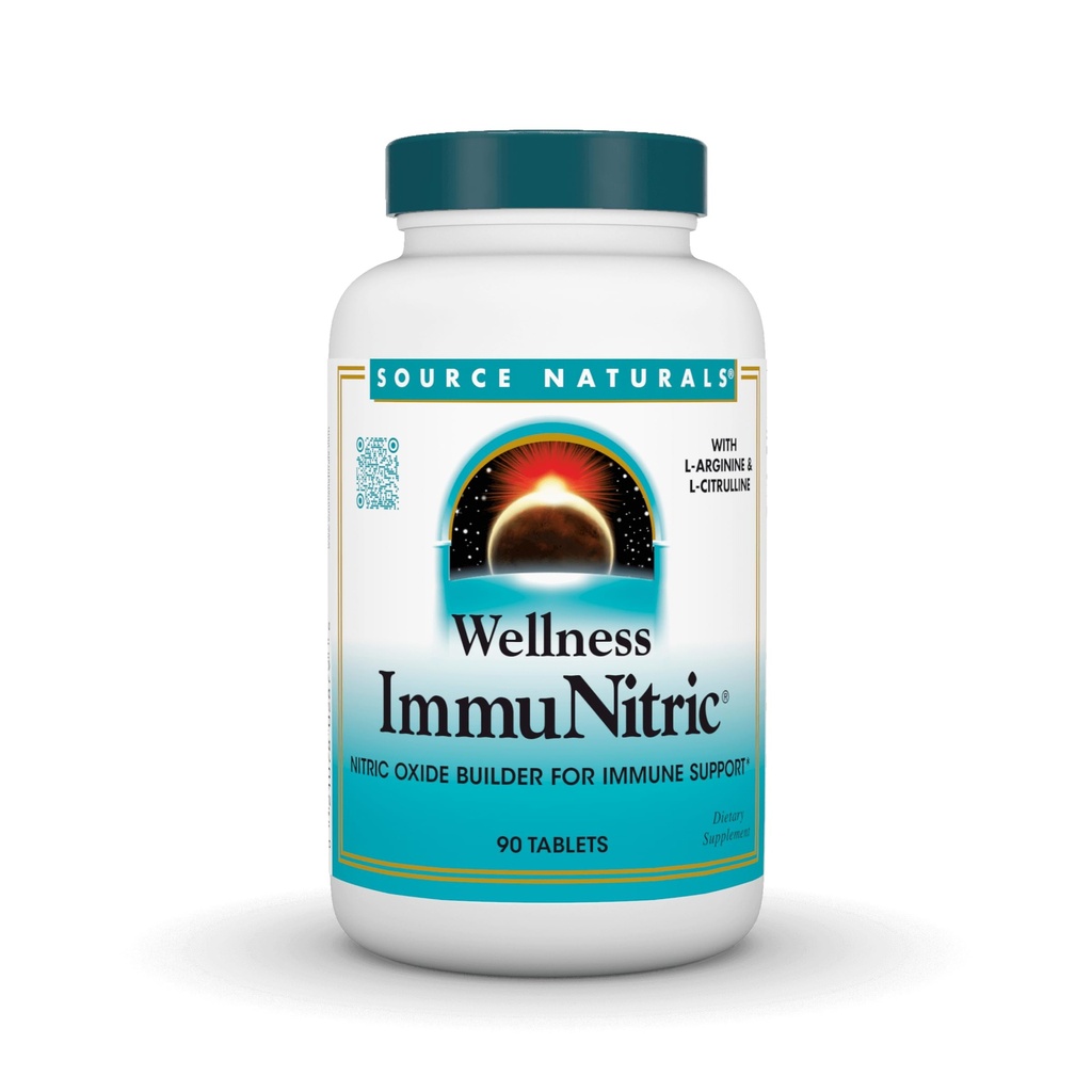 Source Naturals Wellness Immunitric, Nitric Oxide Builder για την υποστήριξη του ανοσοποιητικού συστήματος* - 90 δισκία