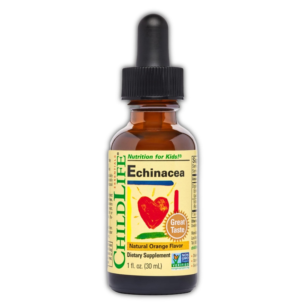 Çocuklar için ÇOCUK Echinacea - Çocuklar Echinacea Drops, Liquid Tincture, Bebekler için Alkol Ücretsiz Tamam, Toddler, Çocuklar - Natural Orange, 1 Fl Oz (Pack of 1)