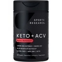 Sports Research® Keto Plus ACV Κάψουλες - Υποστήριξη διατροφής με 500mg μηλίτη μήλου Ξύδι & 1500mg goBHB® εξωγενείς κετόνες - Χωρίς γλουτένη & Keto Πιστοποιημένα - 120 κάψουλες λαχανικών