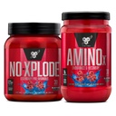 BSN Bundle προπόνησης του NO XPLODE προ προπόνηση σκόνη μπλε Raz, 30 εξυπηρετεί AMINO X μυϊκή αποκατάσταση Ενδο υποστήριξη προπόνησης, καφεΐνη δωρεάν μπλε Raz, 30 εξυπηρετεί