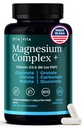 Magnesium Glycinate Complex for Women & Men - 500mg (7-in-1) with D3 & B6, Glycinate, Citrate, Malate, Taurate, Gluconate, Carbonate, & Orotate - Supports Sleep and Muscle Health [Oxide-Free] 60ct