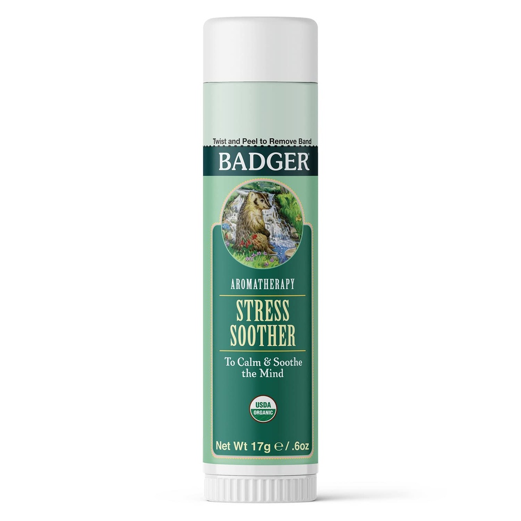 Ασβός - Sother Balm στρες, Μπαλόνι Αρωματοθεραπείας, Πιστοποιημένο Βιολογικό, Λάδι Αρωματοθεραπείας, Αιθέριο Έλαιο Roller, 0.6 oz