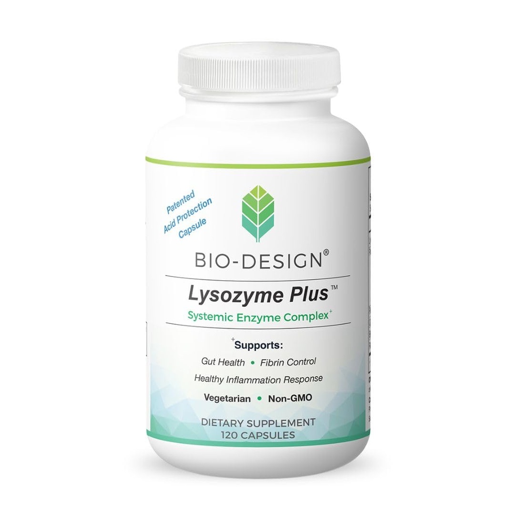 Lysozyme Plus Systemic Enzyme Complex - Ευρύτερο Φάσμα & Πολύ Ενεργά Χορτοφαγικά Ένζυμα - Υποστηρίζει την Υγεία, Φλεγμονή και Φλεγμονή - 120 Κάψουλες