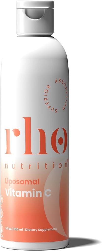Rho Nutrition Liposomal Vitamin C – Ultra High Abvorve Liquid Vitamin C Supplement - Υποστηρίζει το ανοσοποιητικό σύστημα, την παραγωγή κολλαγόνου, και τη συνολική υγεία για άνδρες και γυναίκες