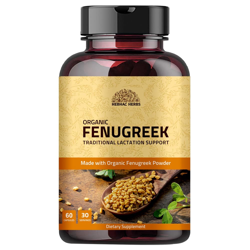 Kadınlar için Fenugreek Capsules (60 Capsules) | 1000 mg Emfeeding Supplement | Lactation Supplement Supplement