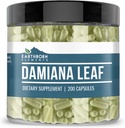 Earthborn Elements Damiana Leaf 200 Capsules, Pure & Undiled, No Wordss